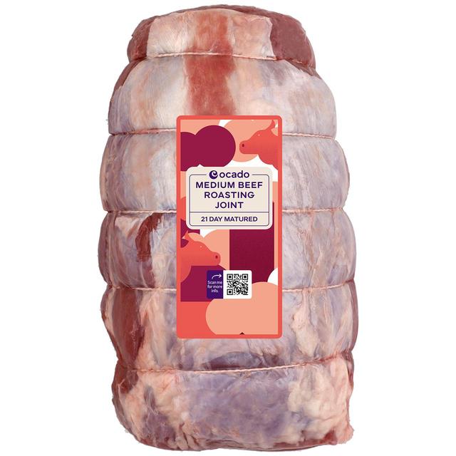 Ocado Medium Beef Roasting Joint   Typically: 1.25kg