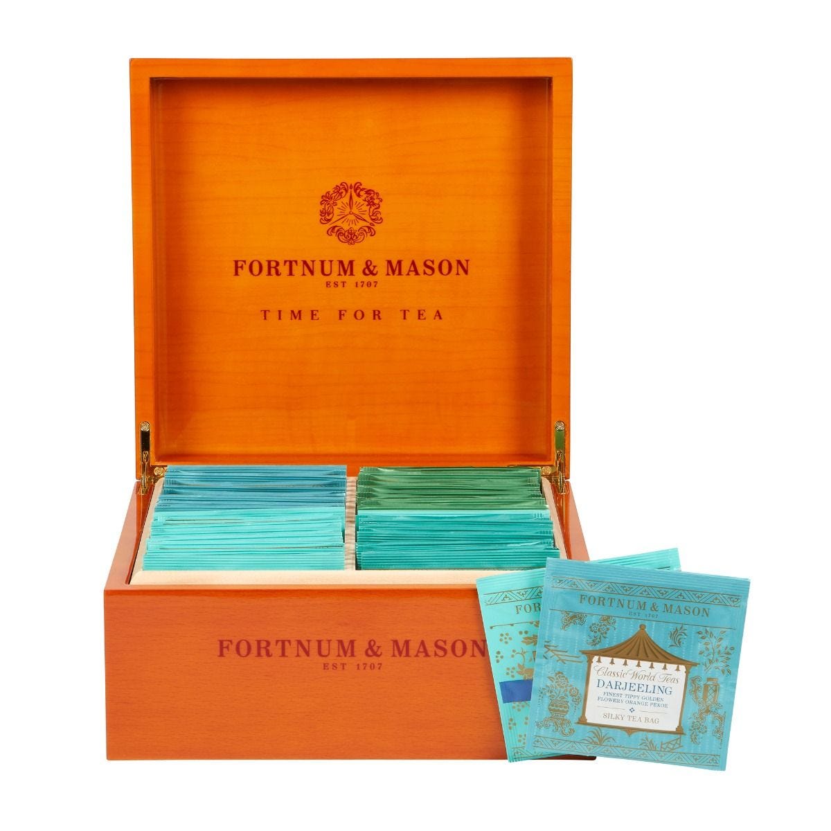 Fortnum's wooden restaurant tea box 60 teabags, UK version