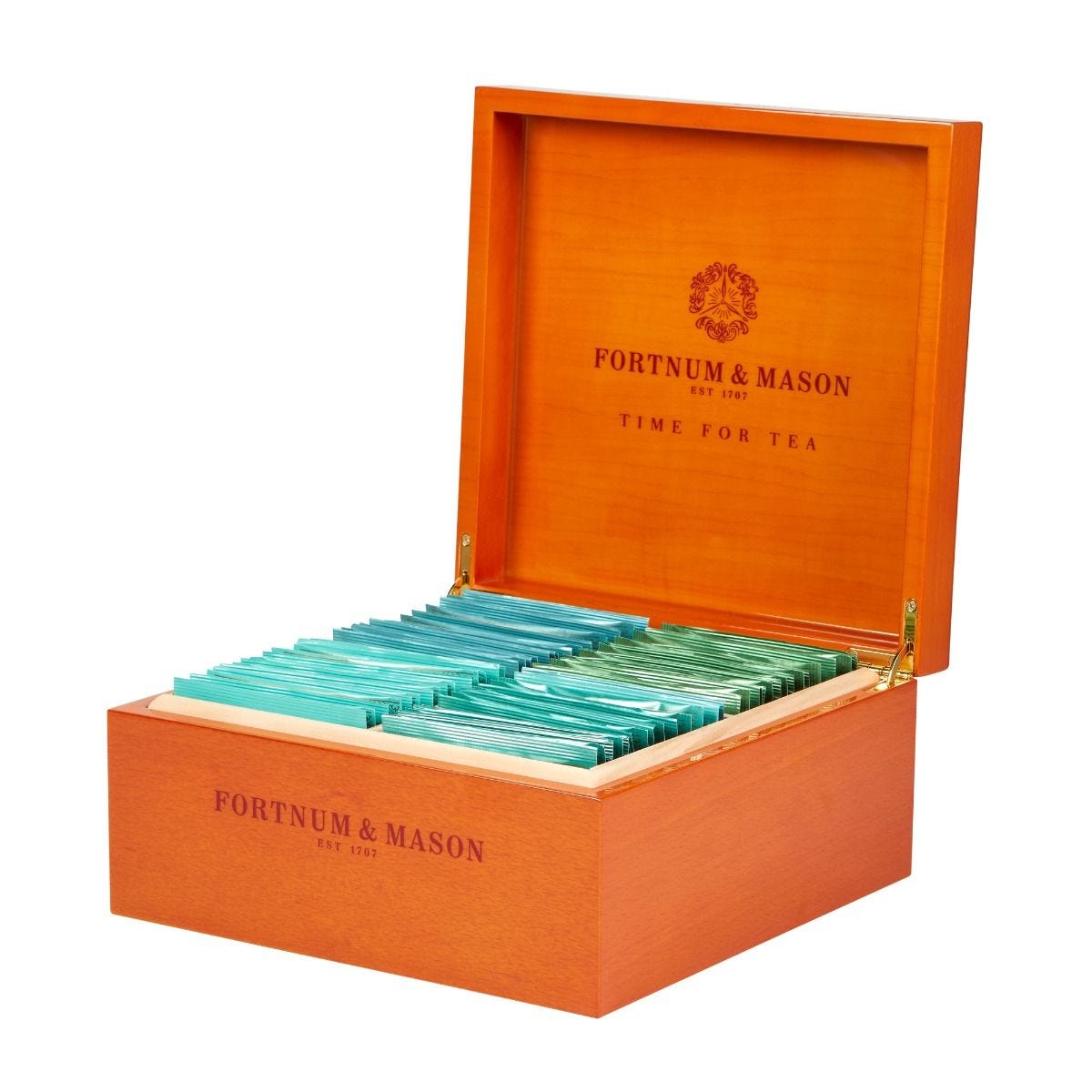 Fortnum's wooden restaurant tea box 60 teabags, UK version