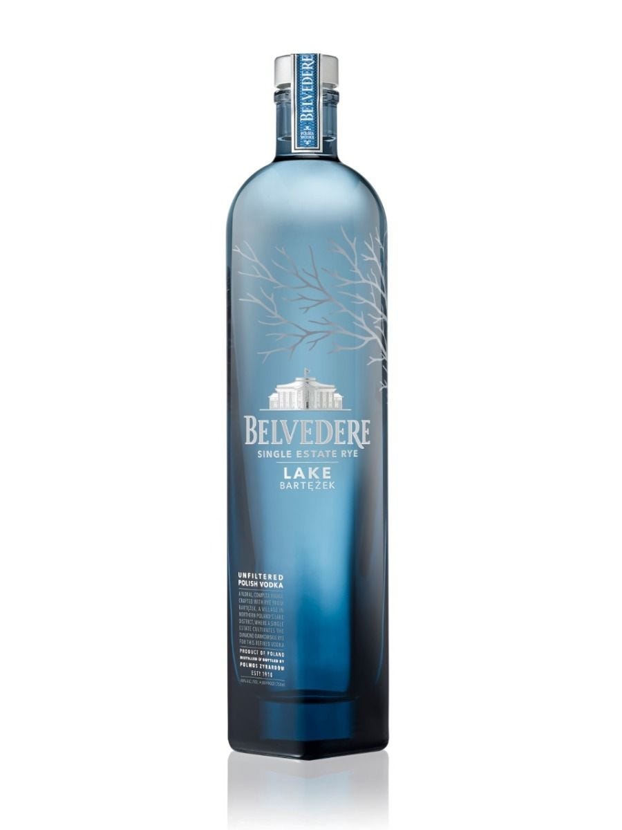 Belvedere single estate rye vodka Lake Bartek 70cl (British brand)