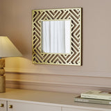 Argos Home gold effect metal cut out square mirror 50x50cm - British product