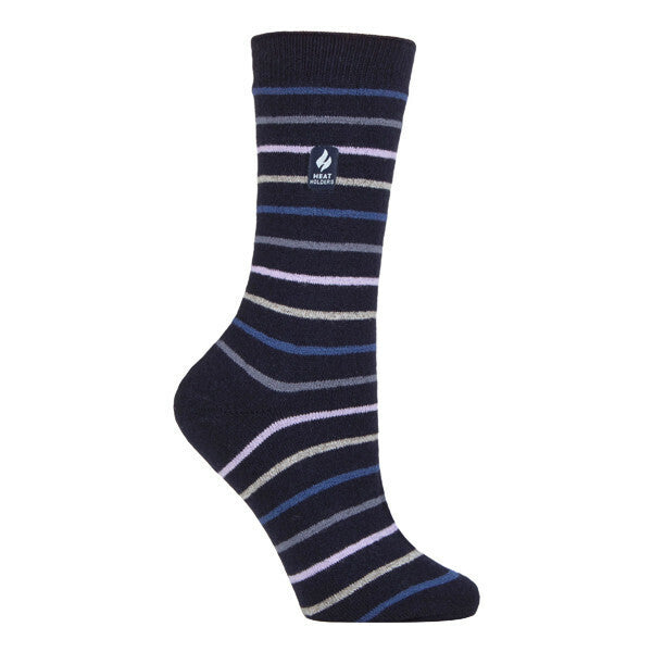 Heat Holders Ladies Ultra Lite Thermal Dress Socks 4-8 UK GOODS Superdrug Navy (Riga)  