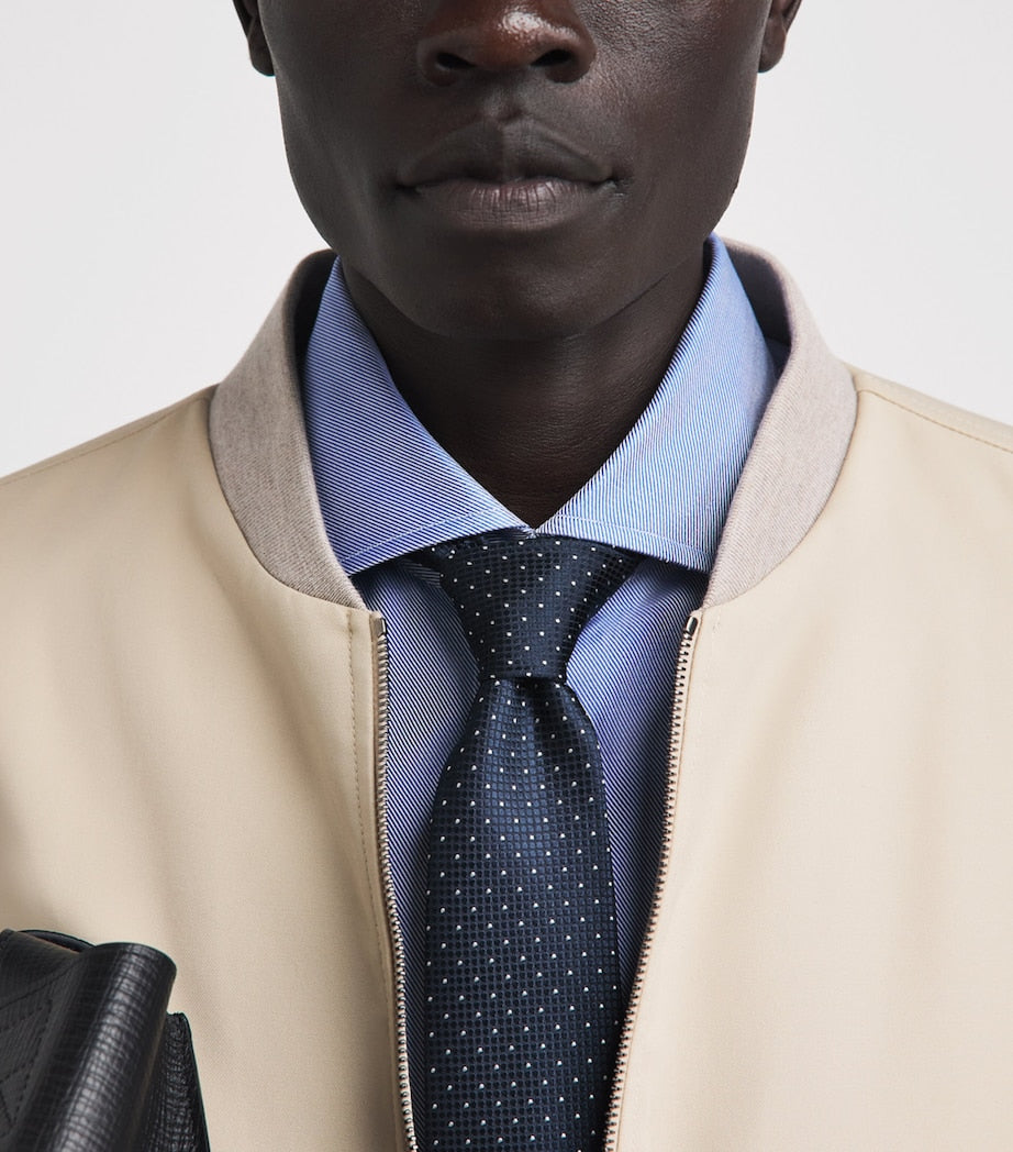 Canali silk polka dot tie - British product