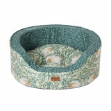 Morris & Co Pimpernel & Lily Leaf small oval dog bed (British brand)
