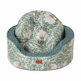 Morris & Co Pimpernel & Lily Leaf small oval dog bed (British brand)