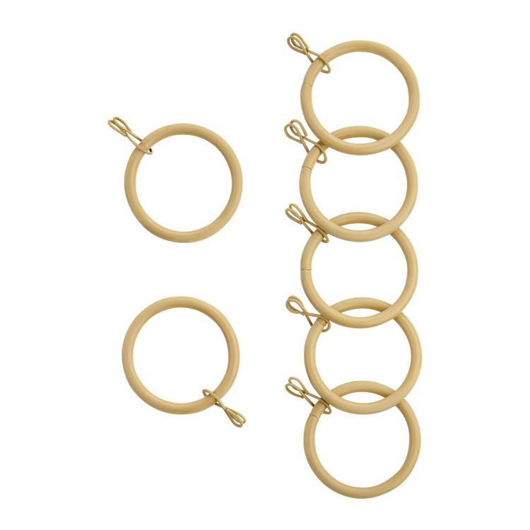 Argos Home metal curtain rings light oak effect 20-pack, UK version