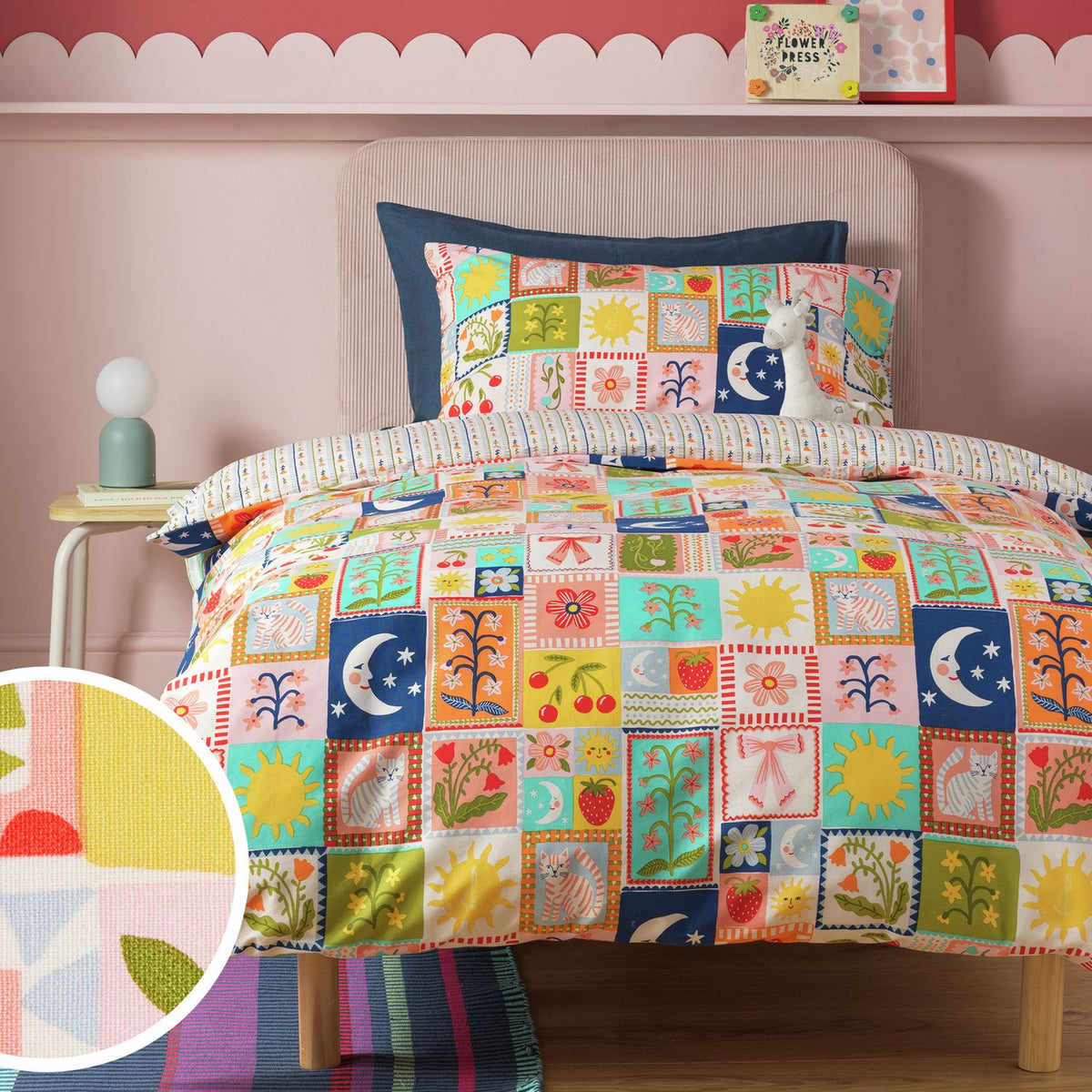 Argos Home Celestial Floral Cream Kids Bedding Set - Double