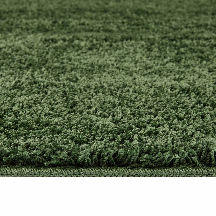 Buddy forest green shaggy rug 60x100cm, imported from the UK