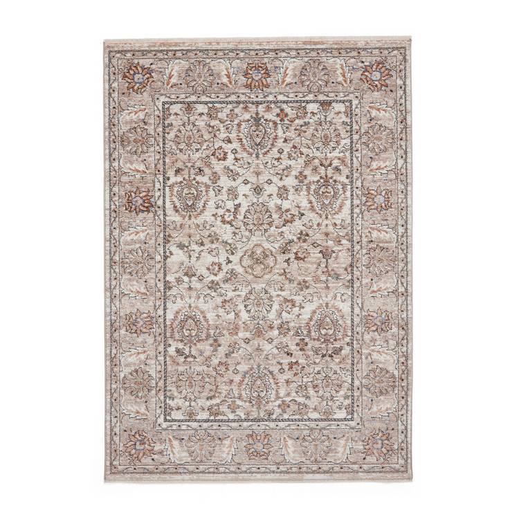 Think Rugs vintage beige short pile rug 120x170cm (British brand)