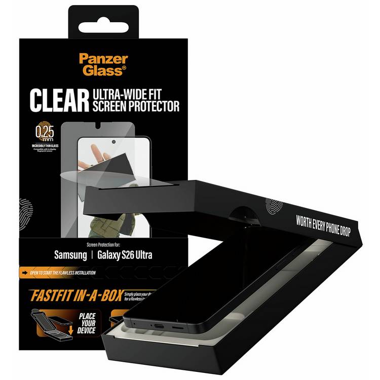 PanzerGlass screen protector for Samsung Galaxy S26 Ultra, UK version