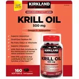 Kirkland Signature Krill Oil 500mg 160 Capsules, UK version