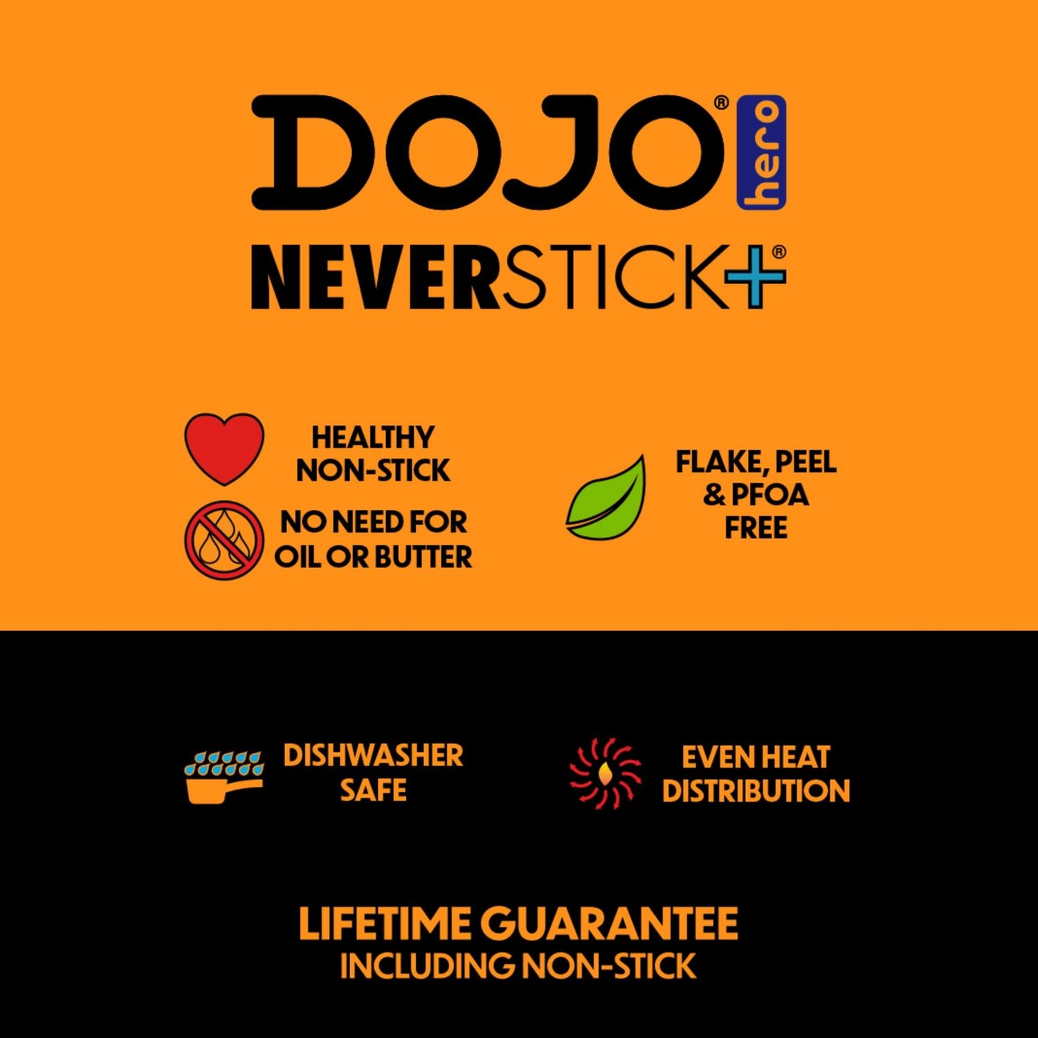 Dojo Hero Neverstick+ roasting tray 36cm, UK version
