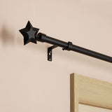 Argos Home black extendable curtain pole 120-210cm, imported from the UK