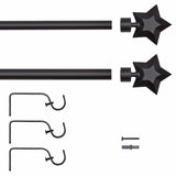 Argos Home black extendable curtain pole 120-210cm, imported from the UK