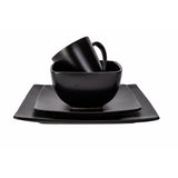 Argos Home stoneware dinner set black square 16 piece, UK version