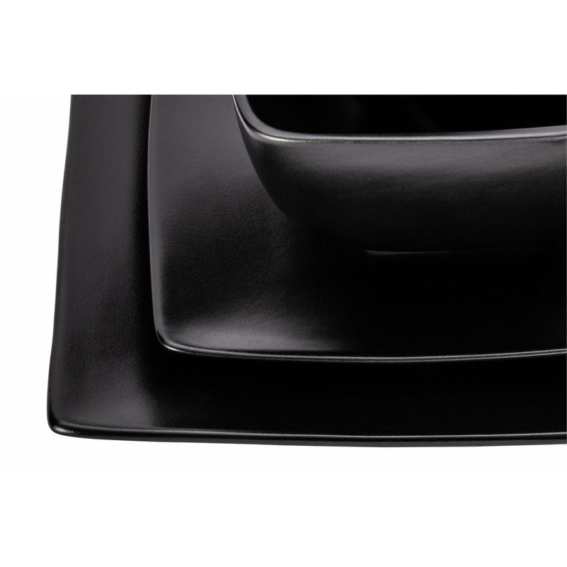 Argos Home stoneware dinner set black square 16 piece, UK version