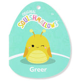 Squishmallows Greer yellow grasshopper plush 7.5 inches, imported from the UK