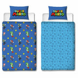 Nintendo Super Mario kids bedding set single blue - British product