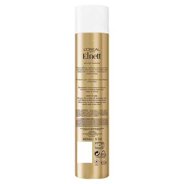 L'Oreal Paris hairspray strong hold 400ml, UK version