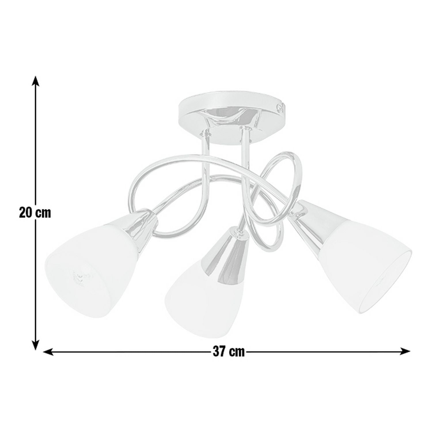 Argos Home Curico chrome ceiling light (British brand)