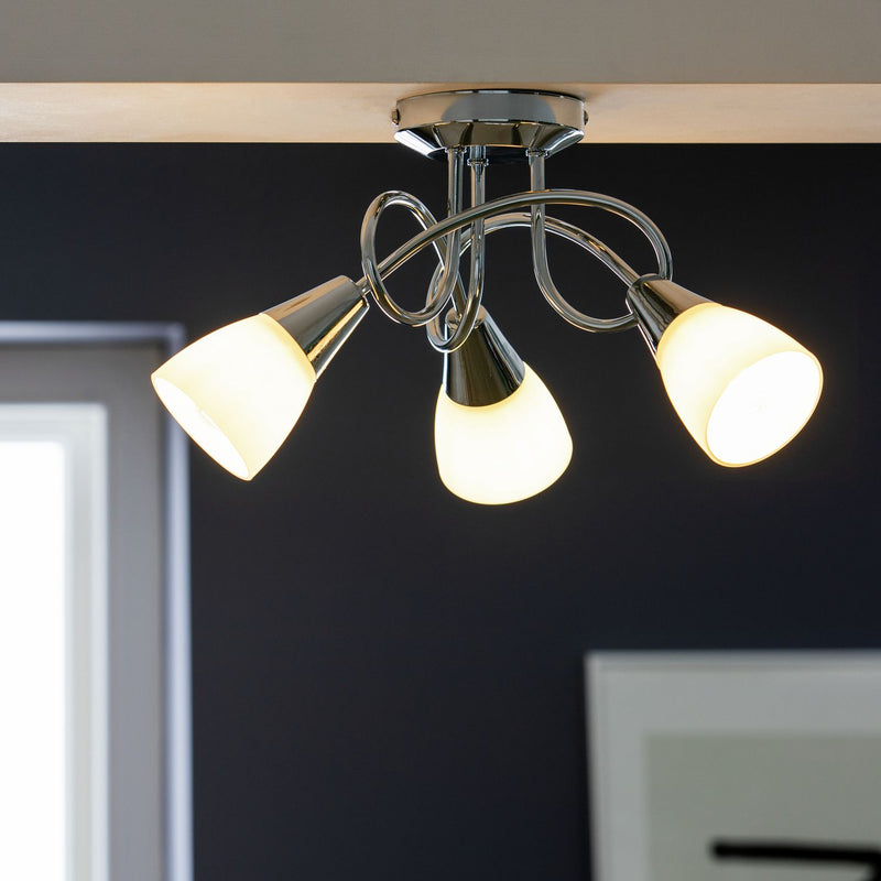 Argos Home Curico chrome ceiling light (British brand)