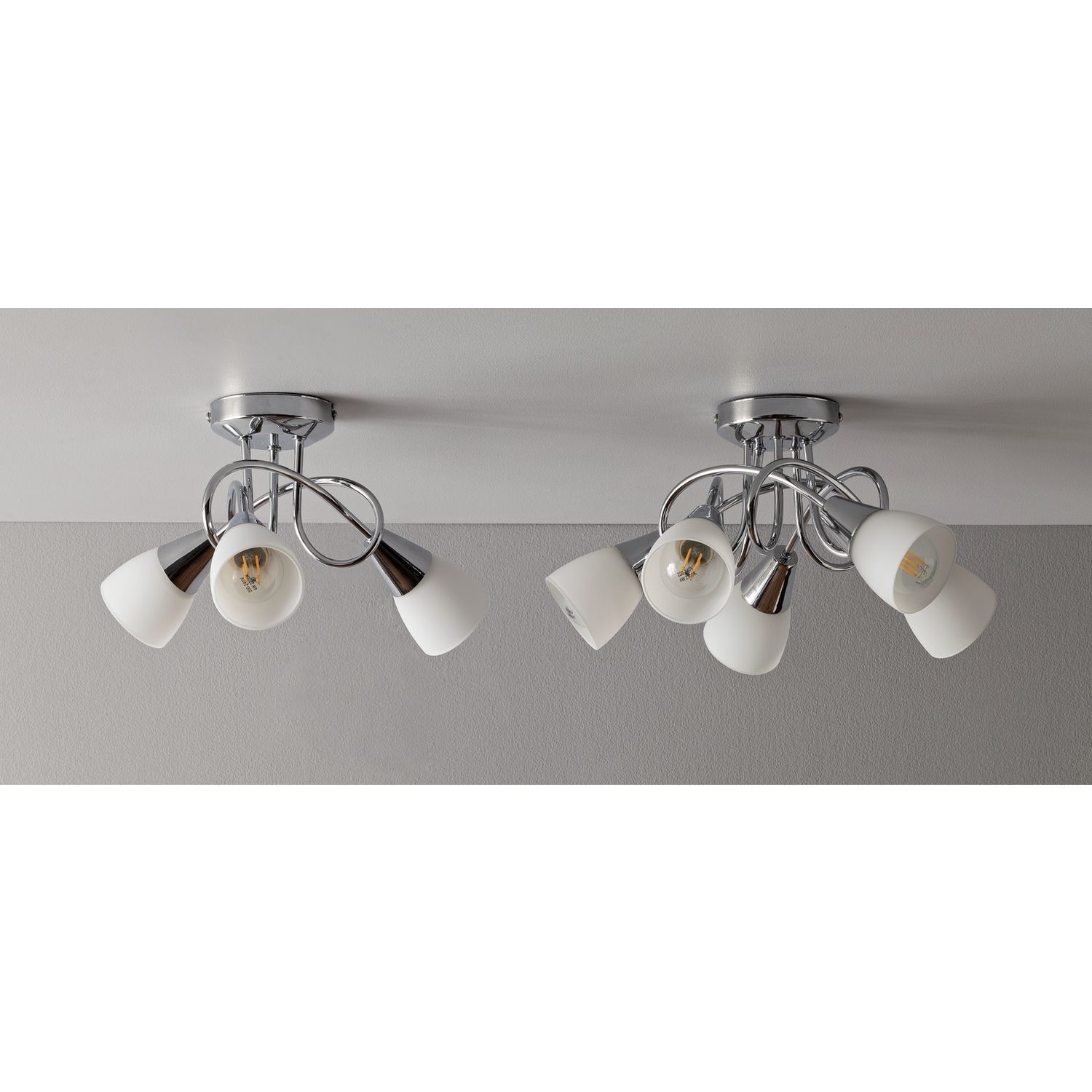 Argos Home Curico chrome ceiling light (British brand)