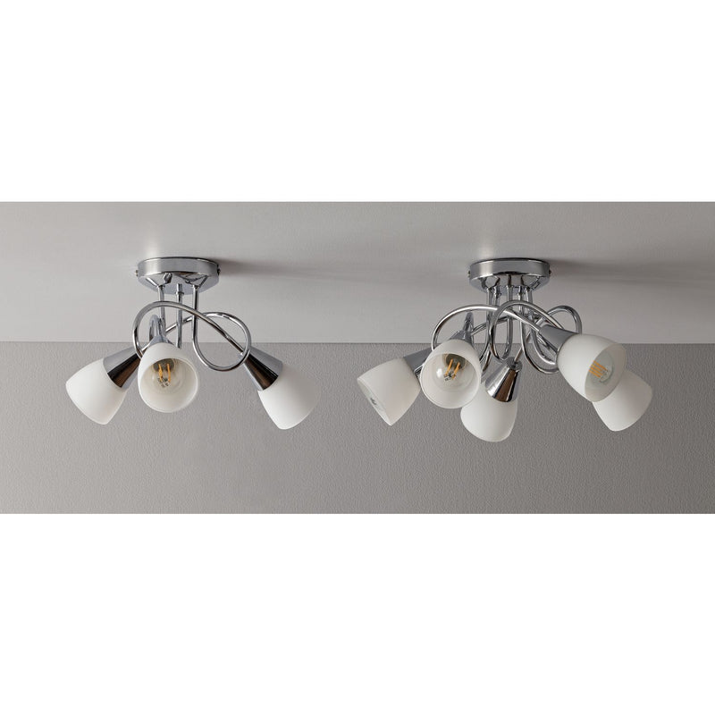 Argos Home Curico chrome ceiling light (British brand)