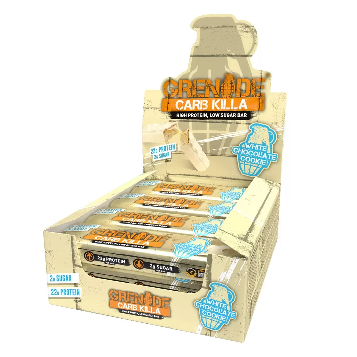 White Chocolate Cookie High Protein Bars 12 x 60g