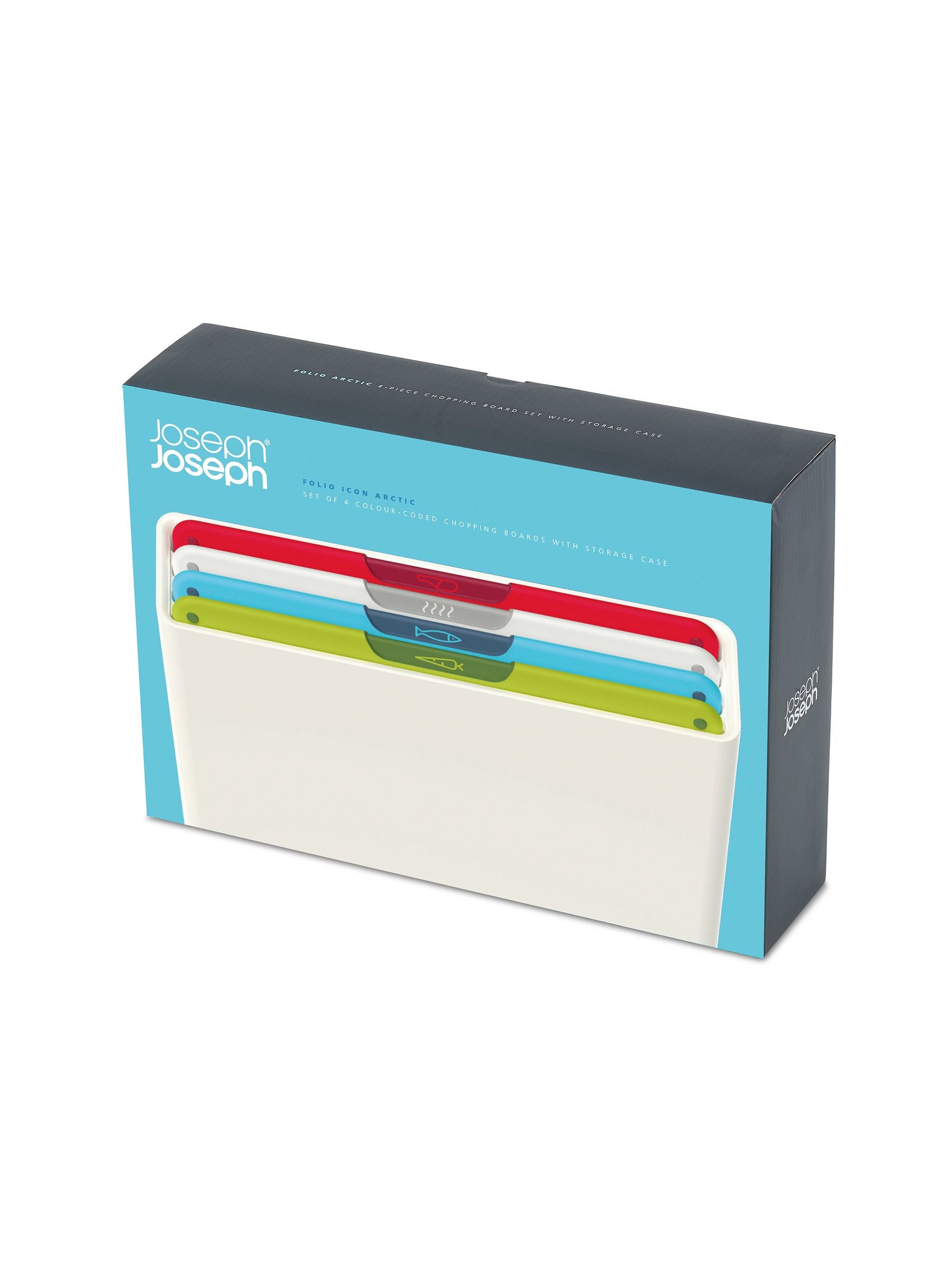 Joseph Joseph White Folio Icon 4pc chopping board set, UK version