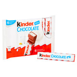 Kinder milk chocolate bars 6 x 21g, UK version