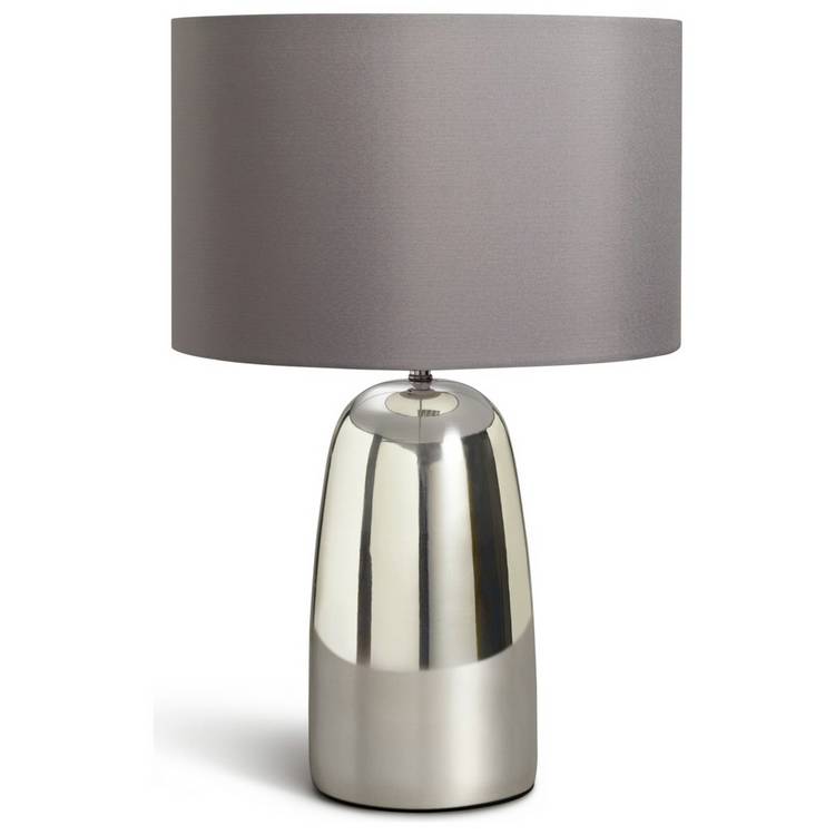 Habitat touch table lamp grey and chrome - British product