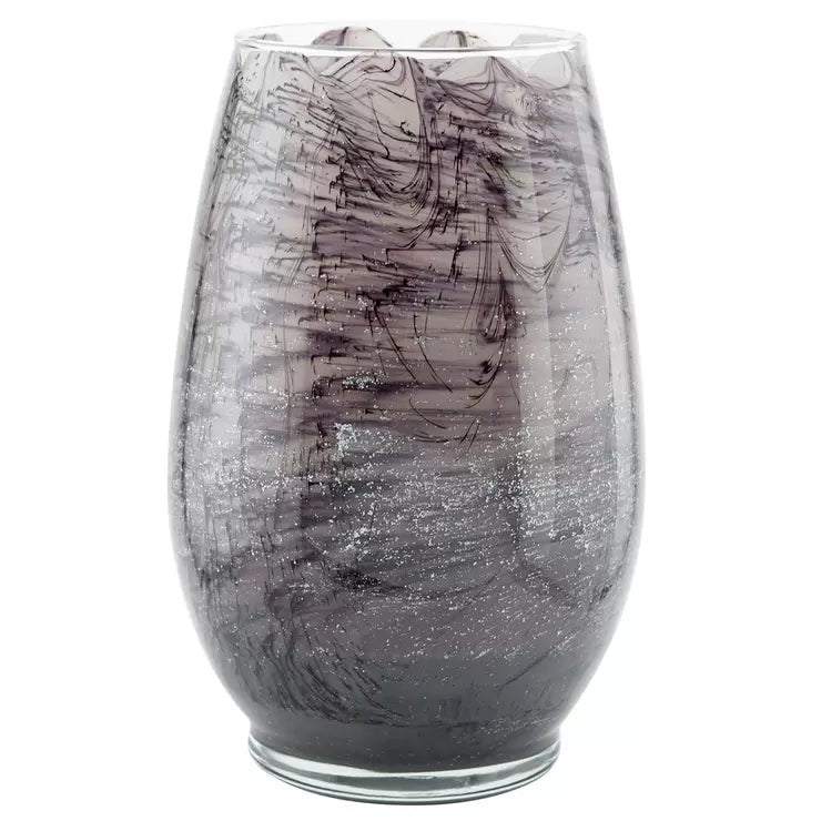 Northern Lights hand painted glass candle, imported from the UK
