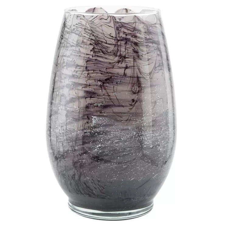 Northern Lights hand painted glass candle, imported from the UK