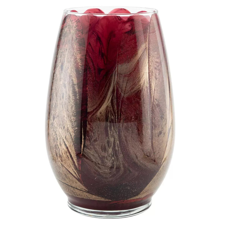 Northern Lights hand painted glass candle, imported from the UK