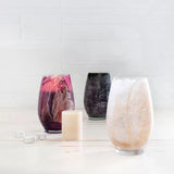 Northern Lights hand painted glass candle, imported from the UK
