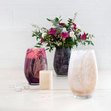 Northern Lights hand painted glass candle, imported from the UK