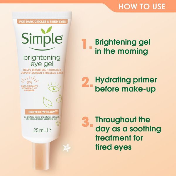 Simple Protect 'n' Glow Brightening Eye Gel 25ml Make Up & Beauty Accessories Boots   