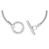 Lipsy silver tone pave heart charm bracelet (British brand)