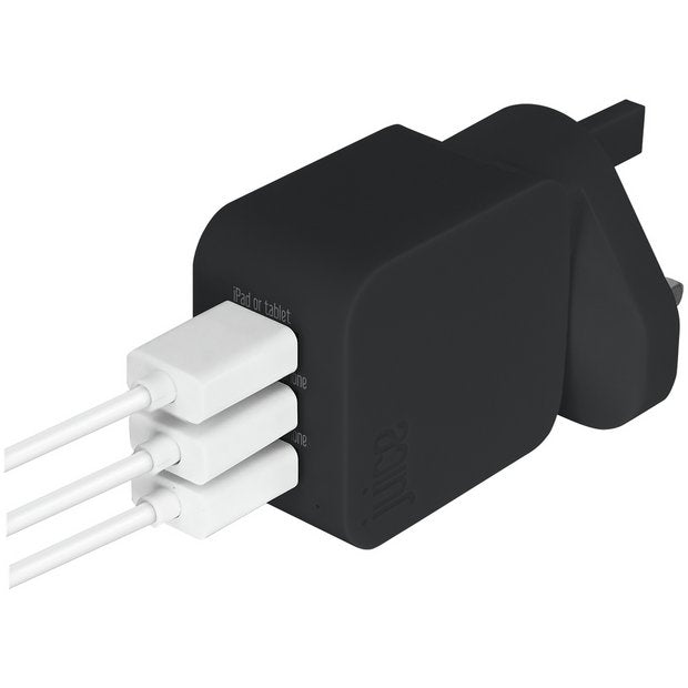Juice triple wall charger in black (British brand)