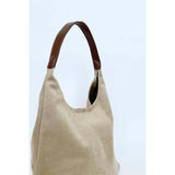 SVNX suede hobo shoulder bag in beige - British product