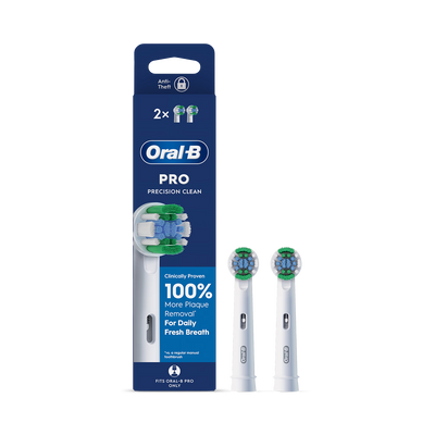 Holland & Barrett Oral-B Pro Precision Clean Toothbrush Heads 2 Counts- Buy online at McGrocer