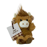 Aroma Home Harris Highland Cow keyring, UK version