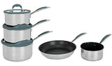 Habitat 5 Piece Stainless Steel with Silicone Rim Pan Set GOODS Argos