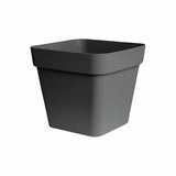Ivyline Cleo square planter anthracite with wheels - British product