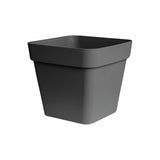 Ivyline Cleo square planter anthracite with wheels - British product