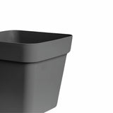 Ivyline Cleo square planter anthracite with wheels - British product