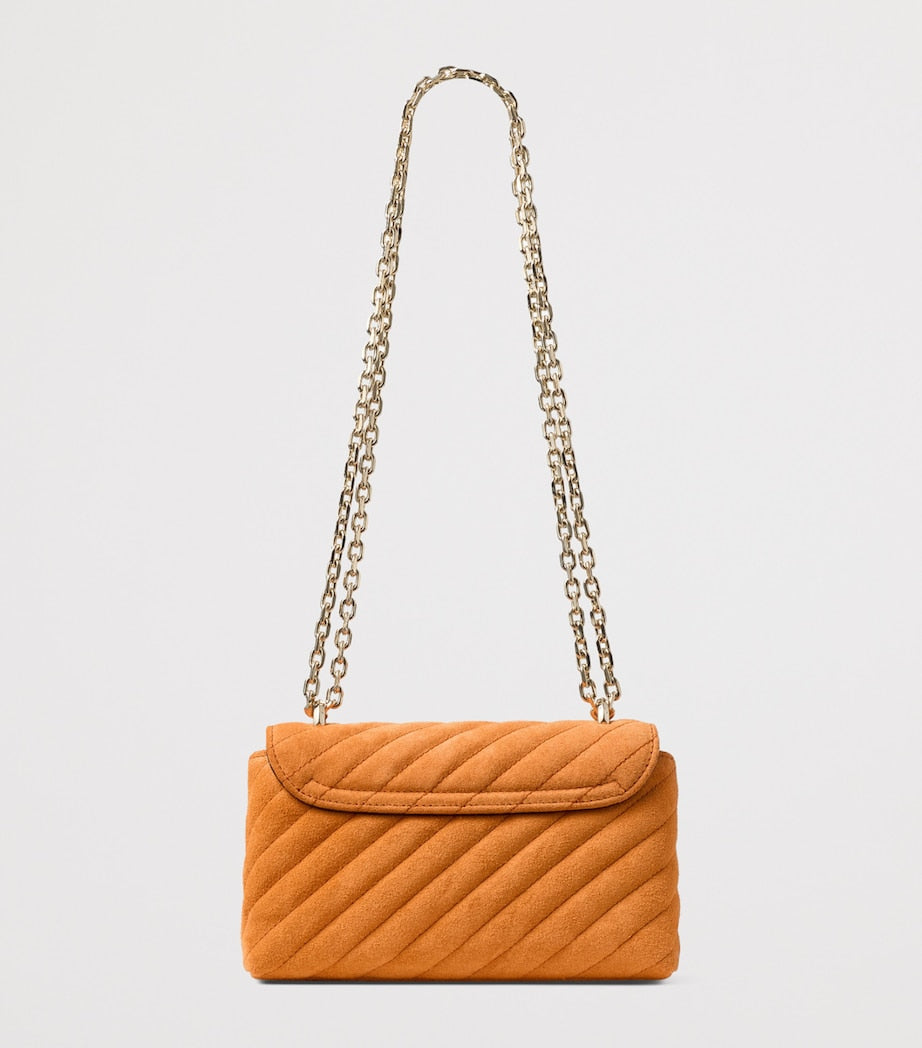 Jimmy Choo small quilted suede Curve cross-body bag, UK version