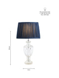 Laura Ashley Meredith cut glass crystal lamp base small, imported from the UK