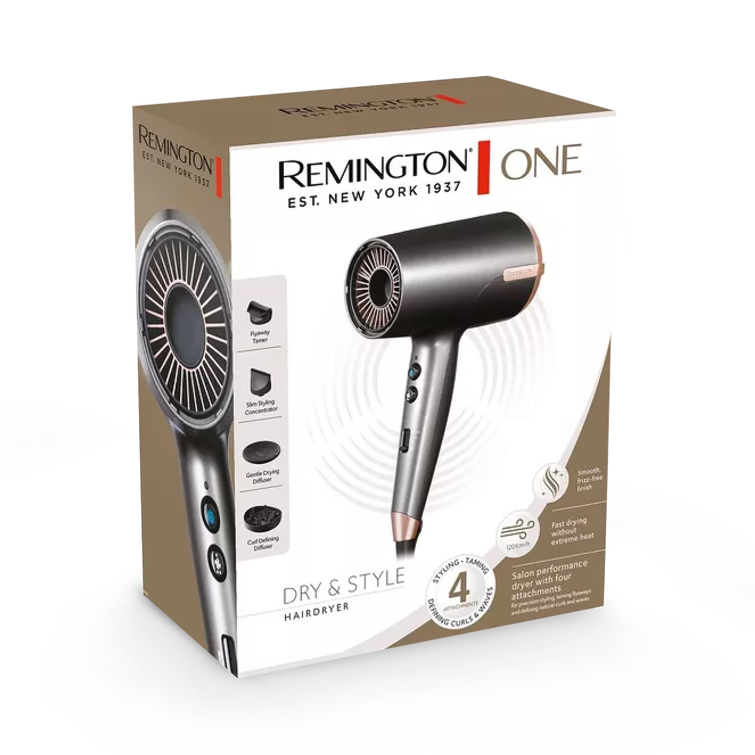 Remington ONE Dry & Style hair dryer D6077, imported from the UK