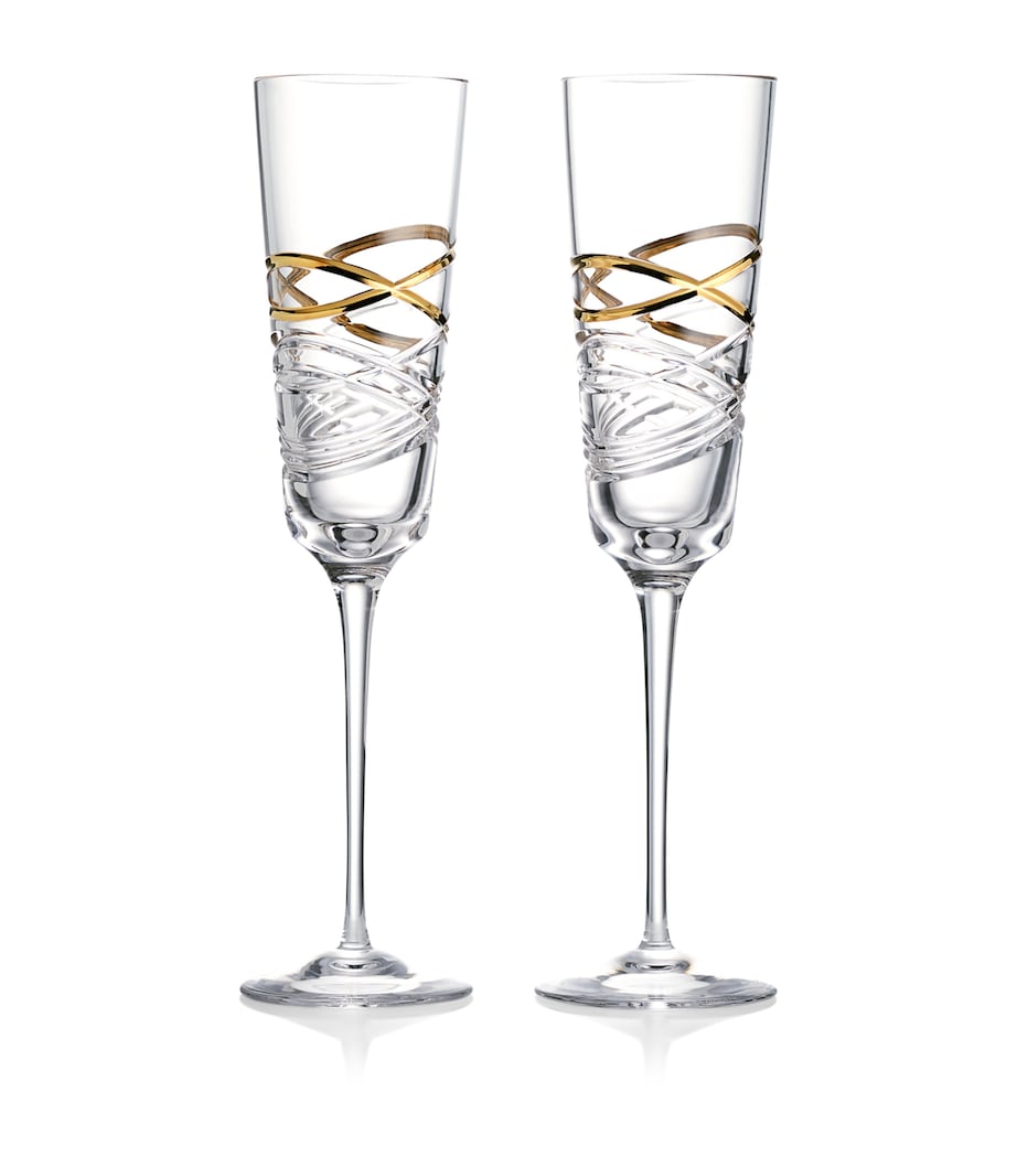 Waterford Mastercraft Aran champagne flutes set of 2 - British product